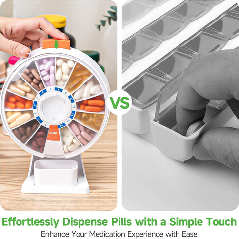 Large Daily Pill Organizer - Efficient Pill Dispenser for Health Management