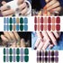 JERCLITY 24 Sheets Solid Color Nail Polish Strips, Press On Nail Stickers Full Wraps for Women