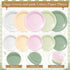 Zhehao 175 Set Pcs Pink and Sage Green Style Party Supplies Pink and Green Disposable Tableware Kit with Plates, Cups