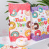 VGOODALL 24PCS Donut Party Favor Bags, Paper Gift Bags with Stickers for Kids Birthday Party Goodie Bags