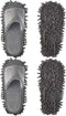 2 Pairs Microfiber Cleaning Mop Slippers, Washable Unisex Dusting Slippers for Floor Cleaning (Gray, Large)