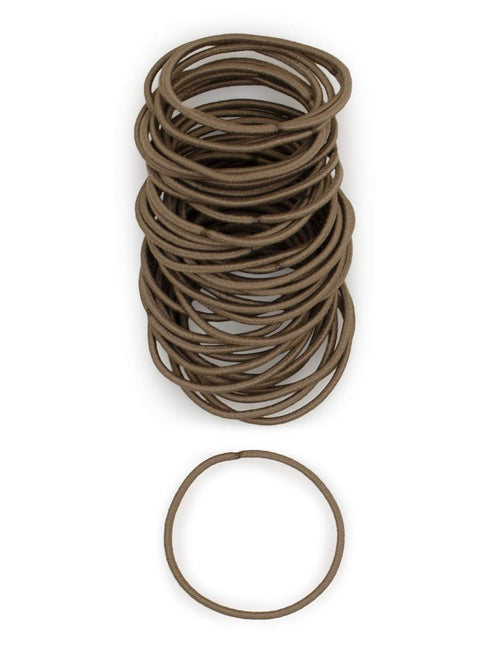 Heliums Thin Hair Elastics - Light Brown, 2mm Ties for Thin Hair, 1.75 Inch, 40 Count No Damage Ponytail Holders