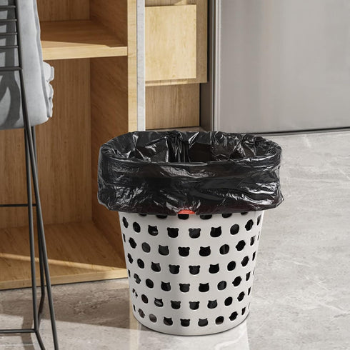 1.2 Gallon Black Garbage Bags, Small Drawstring Trash Bags, 3 Rolls, 110 Counts