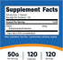 Nutricost DHEA 50mg, 120 Capsules - Gluten Free, Soy Free, Non-GMO, Supplement