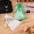 100 Count Organza Drawstring Gift Bags - 5x7 Inch Sheer Fabric Mesh Green Pouch for Jewelry, Party Favors, Wedding