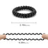 Spiral Plastic Hair Ties, 12 Pcs Black - Coil Ponytail Holders for Thick Hair, No Crease Phone Cord Ties