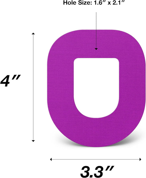 SIMPATCH Adhesive Patch for OmniPod - Pack of 25, Multiple Colors Available (Purple)