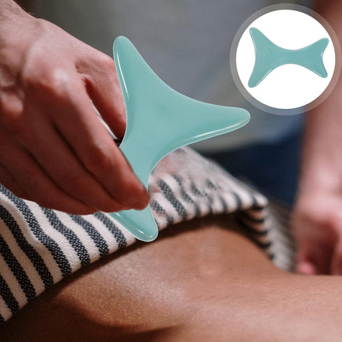 Mobestech Ceramic Guasha Massage Board Blue Body Massager Tool for Shoulder Neck Relief Spa Scraping Therapy and Full