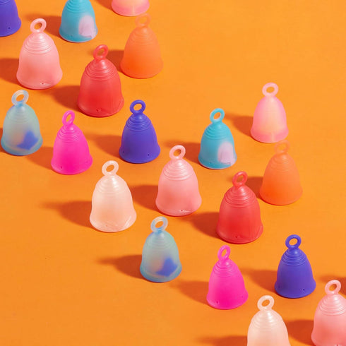Peachlife Mini Ring Menstrual Cup - Small, Extra Firm, Reusable Silicone with Loop Pull Stem