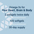 Life Extension Super Omega-3 Plus EPA/DHA Fish Oil, 120 Softgels, Heart, Brain & Joint Health Support