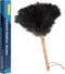 Ostrich Feather Duster, 16 Inch Black Genuine Ostrich Feathers with Wood Handle, Eco-Friendly Cleaning Duster