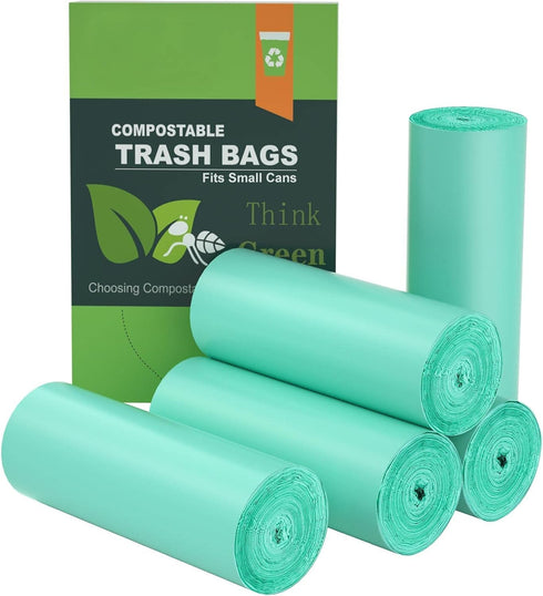AYOTEE Mini Trash Bags, 200 Counts, 1.2 Gallon Small Compostable Trash Bags for Home, Fit 4.5-5 Liter Trash Can