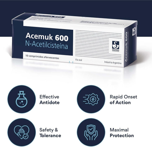 N-Acetylcysteine (NAC) 600mg - Supports Respiratory Health, Immune Function, Liver & Kidney Detox - Potent Antioxidant, Easy to Absorb - 20 Tablets