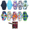 JOBEBE 10PCSBamboo Mama Cloth/Menstrual Pads/Reusable Sanitary Pads Panty Liner (M10-10)