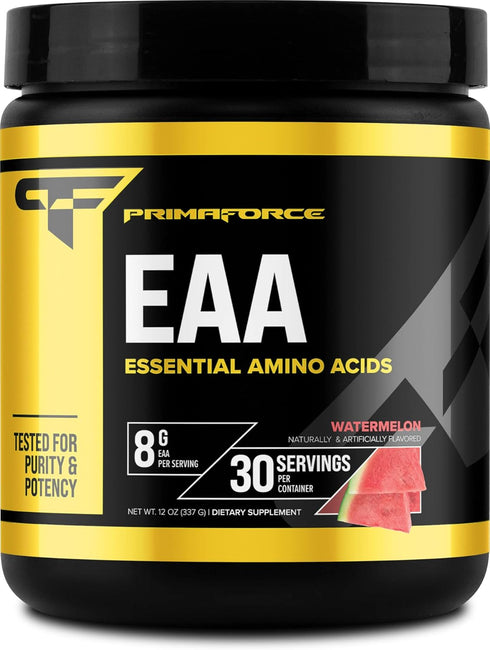 Primaforce EAA Powder (30 Servings) - Essential Amino Acids for Pre/Intra Workout & Recovery (Watermelon)