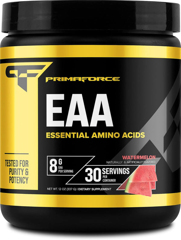 Primaforce EAA Powder (30 Servings) - Essential Amino Acids for Pre/Intra Workout & Recovery (Watermelon)