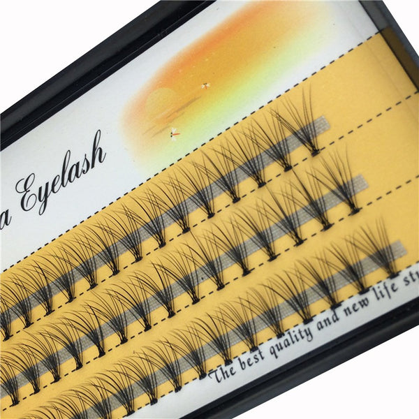 BODERMINCER 10D Black Handmade False Eyelashes, 60pcs Natural Long Individual Extensions - 13mm
