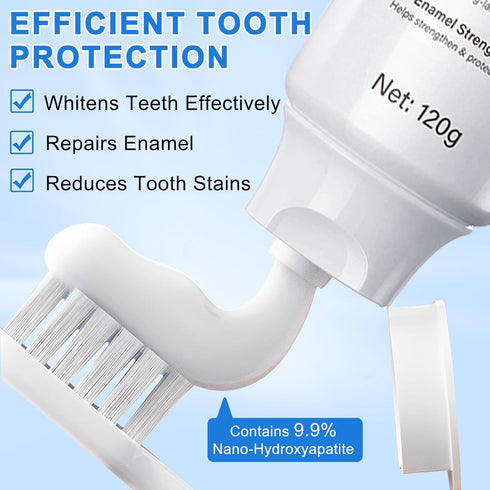 PULLING OIL 9.9% Hydroxyapatite Toothpaste, Nano Hydroxyapatite Toothpaste Protects Enamel and Strengthens Teeth