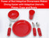 Essential Medical Supply Power of Red Adaptive Scoop Dish with Suction Cup Bottom and Rimmed Side for Easier Eating - includes 2 Dishes - Designed for Elderly and Senior Use Plus Dementia or Rehab