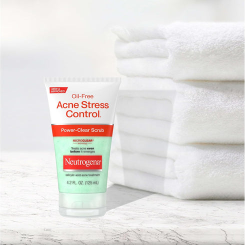 Neutrogena Oil-Free Acne Stress Control Power-Clear Scrub, 2% Salicylic Acid, 4.2 fl. oz