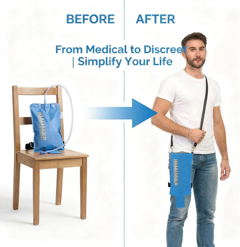 JISUNZON 600-1000ml) Adjustable Waist Belt with Pockets | Discreet & Hands-Free Organizer for Tubes and Liquid Bags
