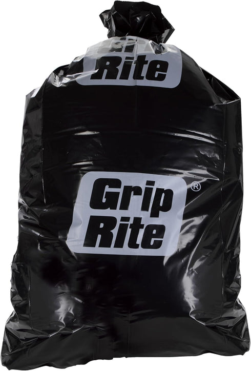 Grip-Rite GRHDC55BAG20 Heavy Duty Black Contractor Bags, 55 Gallon, 38" x 58", 20 Count