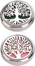 Srliya 2pcs Essential Oil Diffuser Brooches Stainless Steel Lightweight Hollow Out Tree Shape