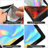 100-Pack 5×8 Inch Mylar Bags with Clear Window, Holographic Resealable Packaging Zip Bag for Small Business Supplies