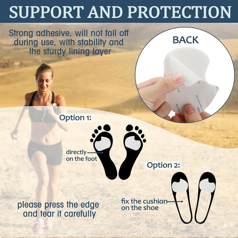 Syhood 40 1/4 Inch Pcs Metatarsal Pad Men Women Thick Ball of Foot Pain Relief Cushions Thick Metatarsal Felt Pads