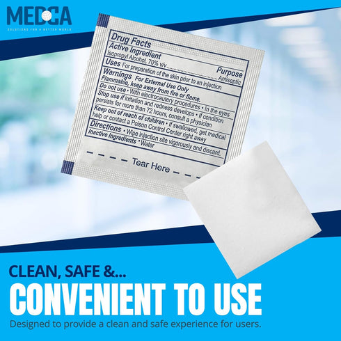 MEDca Alcohol Prep Pads - Sterile Medium 2-Ply Pack of 200