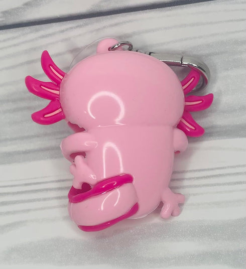 Pink Axolotl Pocketbac Hand Sanitizer Holder - Fun & Functional