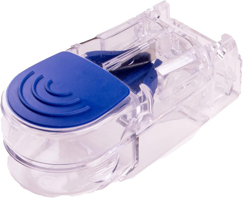 Apex Ultra Pill Cutter, Professional Medical Pill Splitter, Blue/Green and Clear, 1 Count, Compact & Travel-Friendly
