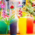 Summer 24 Pack Reusable Drinking Straws for Pool Party Decorations, Beach Fruit Party Favors, Hawaiian Themed Goodie