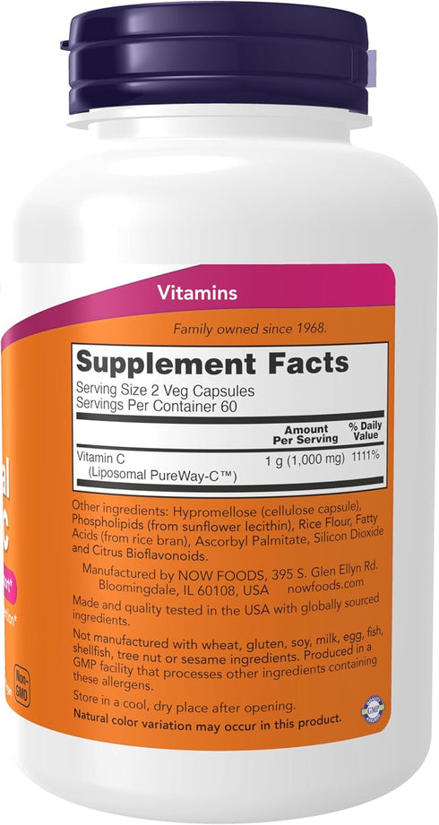NOW Liposomal Vitamin C - 120 Veg Capsules