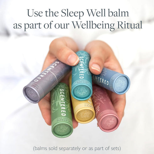 Scentered Sleep Well Balm - Aromatherapy Sleepstick with Lavender & Chamomile, Essential Oil Roll On for Relaxation