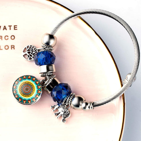 Sets FENELY Snap Bracelet Button Jewelry Charms Tree of Life Elephant Womens Silver Bangles Snaps
