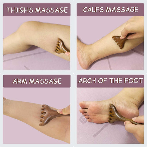 Sandalwood Scalp Gua Sha & Massage Comb - Relaxation Tool