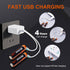 3.7V 3200mAh USB Rechargeable Lithium Ion Battery for Flashlights, Headlamps, Bluetooth Speaker, 2 Pack