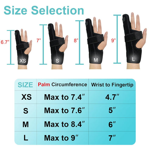 Boxer Break Metacarpal Splint Brace, 4th or 5th Finger Support, Medium Size