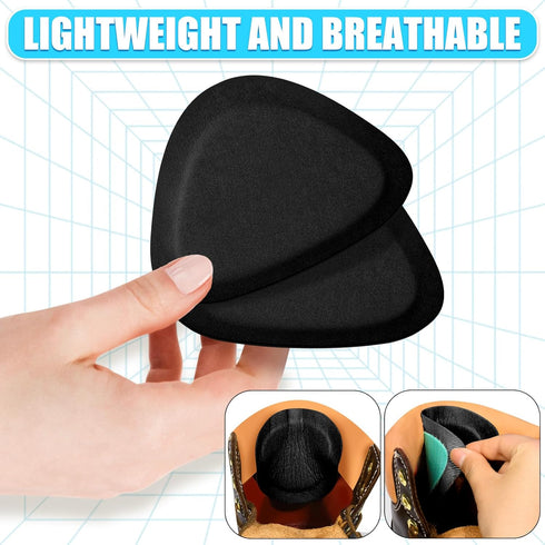8 Pair Leather Heel Pads, Heel Grips for Pain Relief, Inserts for Improved Shoe Fit and Comfort
