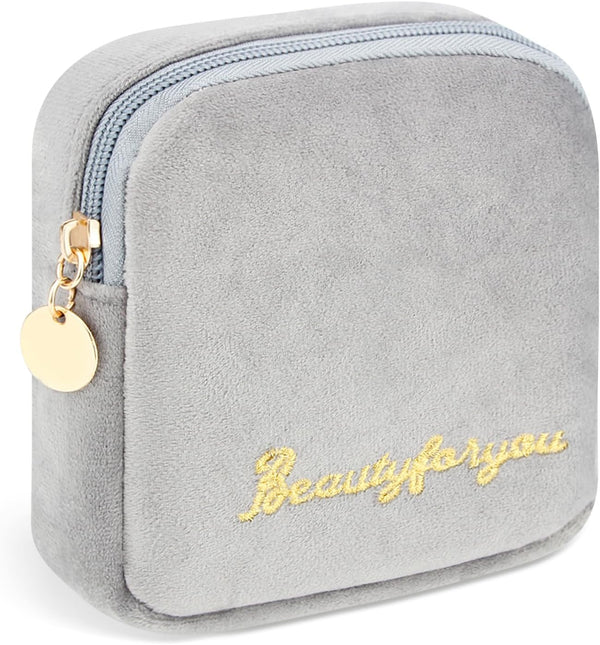 SIDESUGAR Flannel Sanitary Napkin Storage Bags for Women Portable Period Kit Menstrual Cup