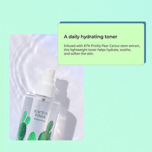 Yadah Cactus Toner 7.1 Fluid Ounce, Cruetly Free Prickly Pear Hypoallergenic Moisturizing Skin Care