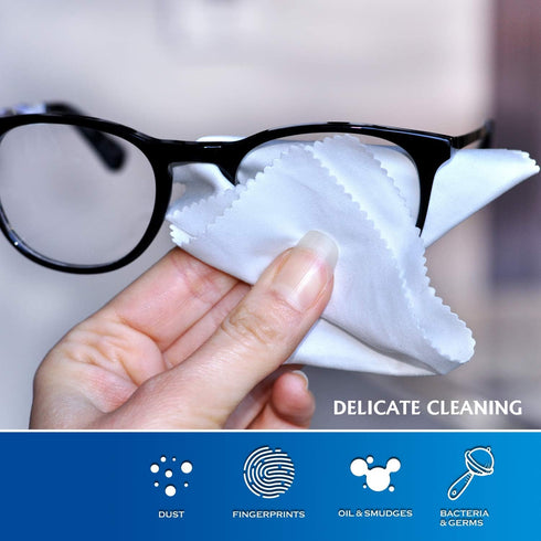 AAwipes Eyeglasses Cleaning Cloth, Microfiber Cleaning Cloths 30 Pack for Glasses, Lenses, Screens, 6"x7"