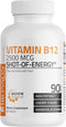 Vitamin B12 2500mcg Shot of Energy | Fast Dissolve Chewable Tablets | Cherry Flavored Sublingual B12 Vitamin