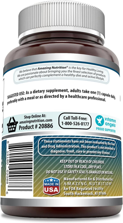 Amazing Formulas Taurine Amino Acid Supplement | 1000 Mg per Serving | 100 Capsules | Non-GMO, Gluten-Free