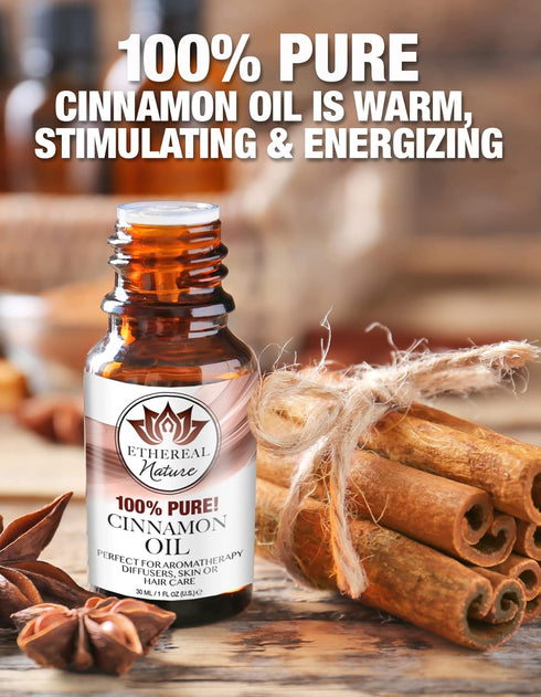 Ethereal Nature 100% Pure Oil - Cinnamon, 1.01 Fluid Ounce
