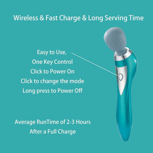 Handheld Personal Massager, Personal Tension Relief, Portable Rechargeable Body Massage Tool, Cordless Wand Massager
