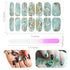 Maitys Full Wrap Nail Stickers (168 Pcs) - Gradient Glitter Self Adhesive Polish Strips with Fingernail Files