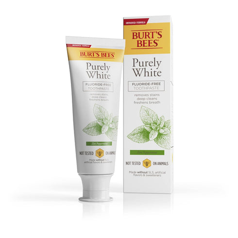 oz, 4.7 Burt's Bees, Toothpaste Fluoride Free Purely White Zen Peppermint, Ounce