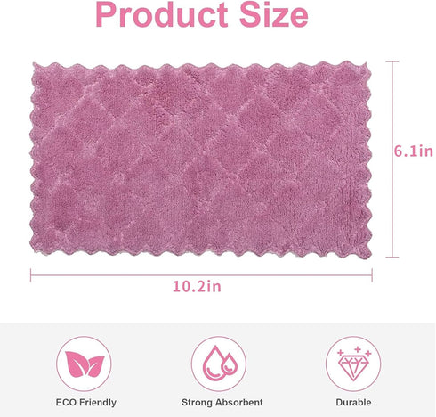 20 Packs Kitchen Cloth Dish Towels, Nonstick Oil Fast Drying Washcloths, Highly Absorbent Cleaning Clothes